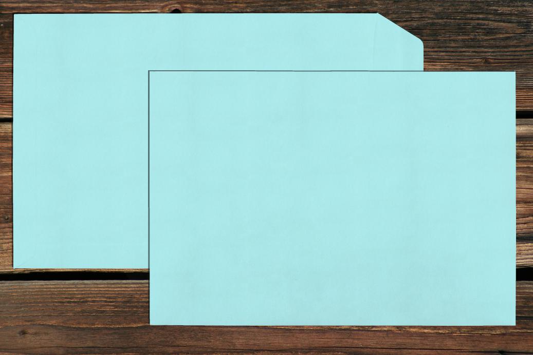 Versandtaschen 220x312 mm Nassklebend Laguneblau 120 g/qm